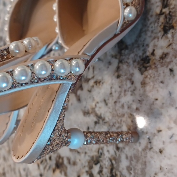 Antonio Melani x Nicola Bathie Bebe Ankle Strap Glitter Pearl Detail Multi Size - Picture 9 of 15